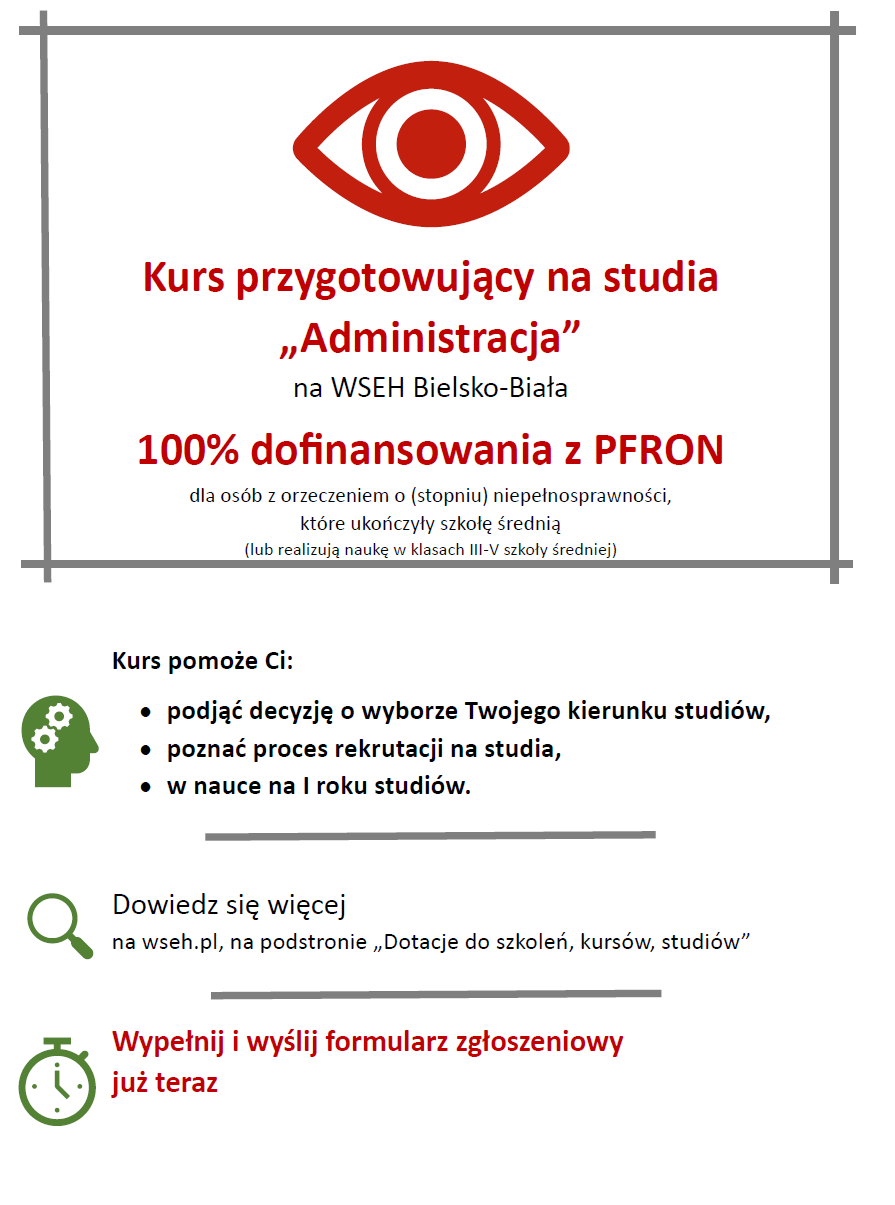 Plakat administracja wseh