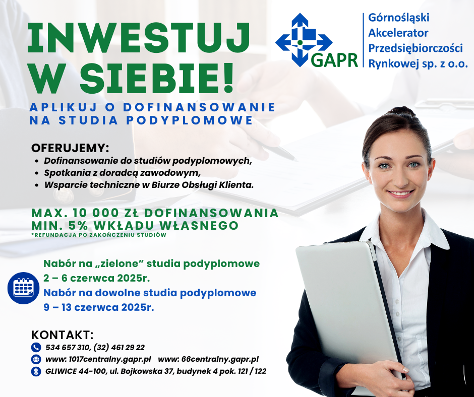 Plakat przedstawiający ofertę GAPR